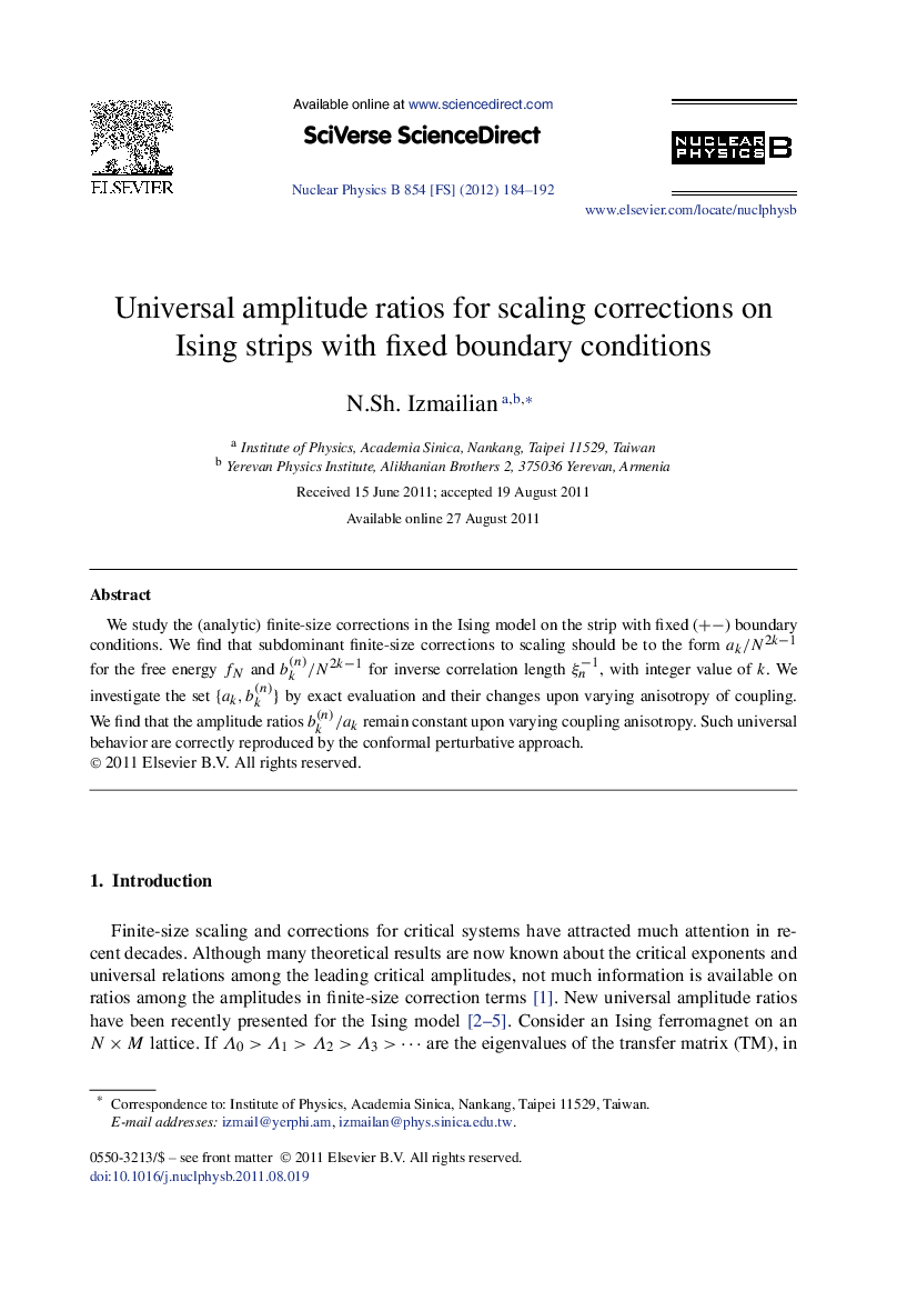 Universal amplitude ratios for scaling corrections on Ising strips with fixed boundary conditions