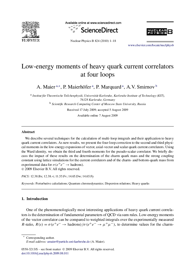 Low-energy moments of heavy quark current correlators at four loops