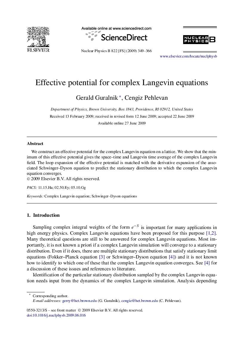 Effective potential for complex Langevin equations