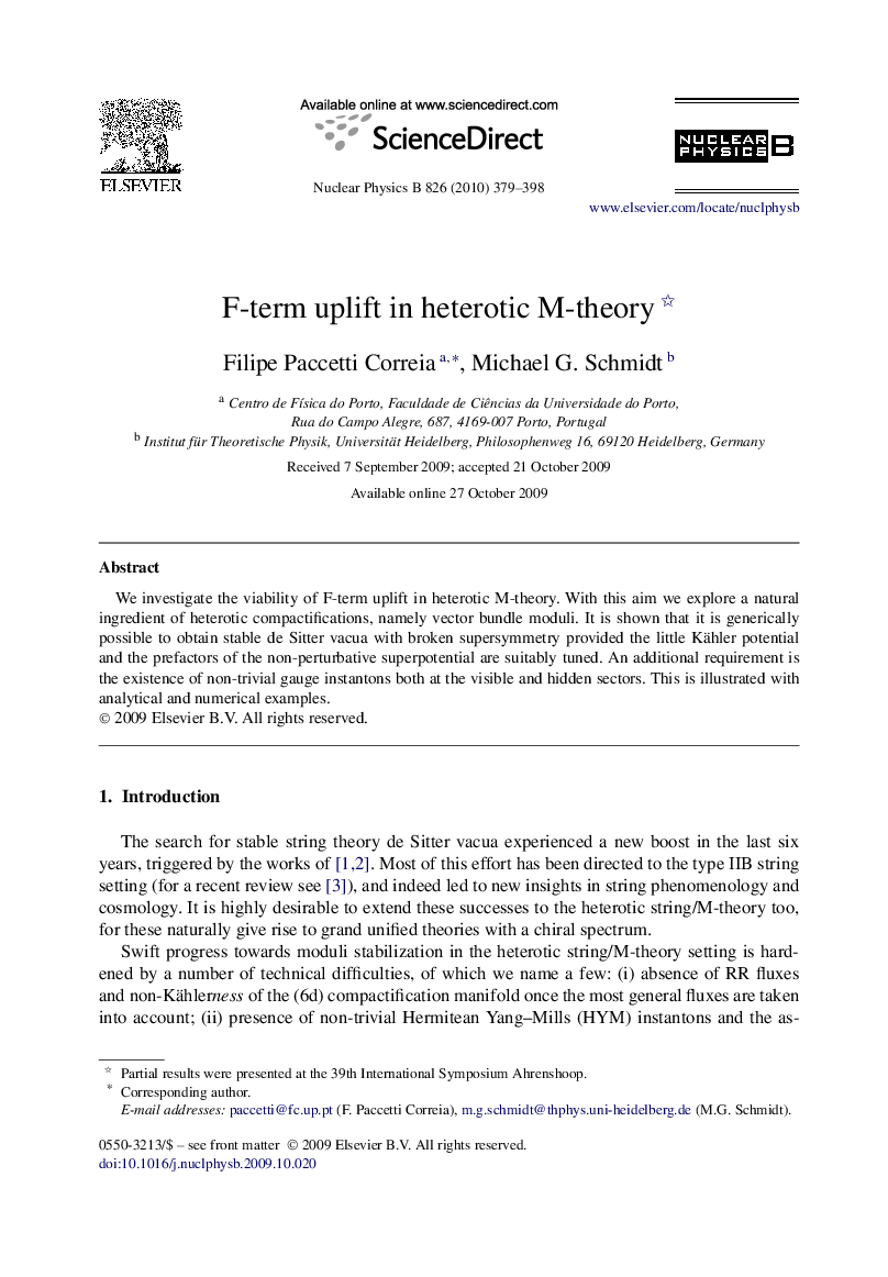 F-term uplift in heterotic M-theory