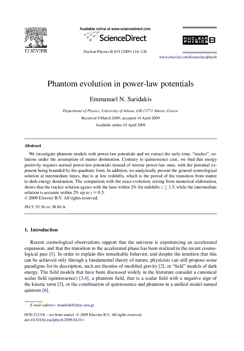 Phantom evolution in power-law potentials