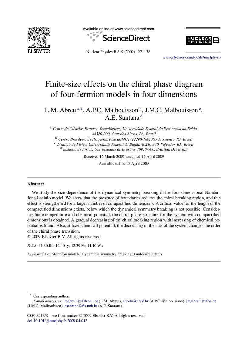 Finite-size effects on the chiral phase diagram of four-fermion models in four dimensions