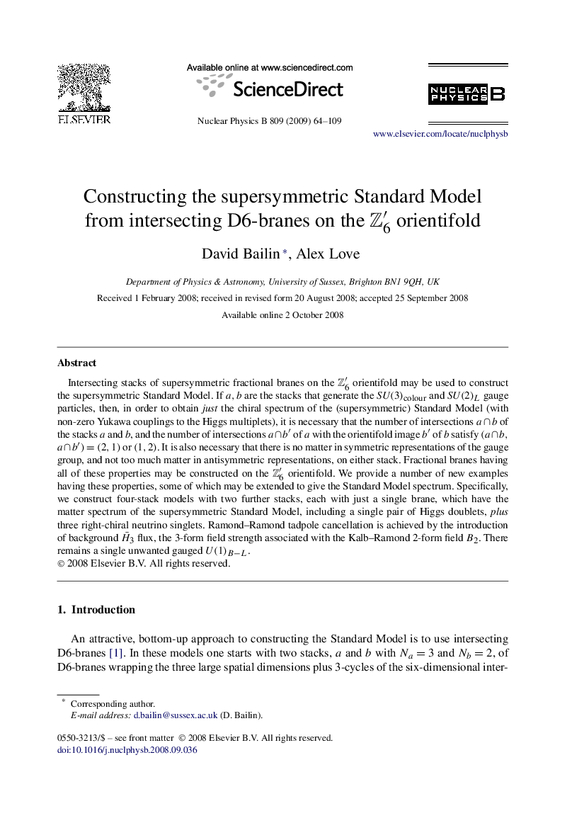 Constructing the supersymmetric Standard Model from intersecting D6-branes on the Z6â² orientifold