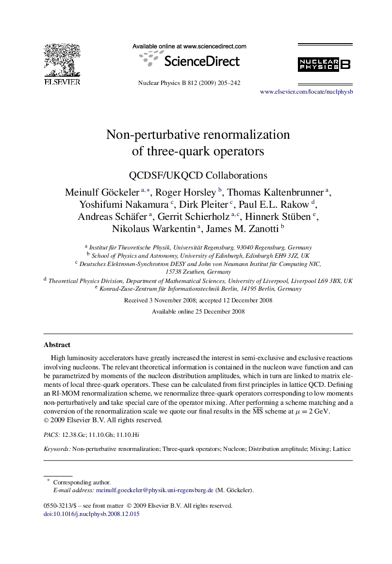 Non-perturbative renormalization of three-quark operators