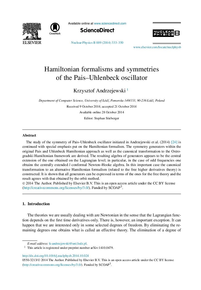 Hamiltonian formalisms and symmetries of the Pais-Uhlenbeck oscillator