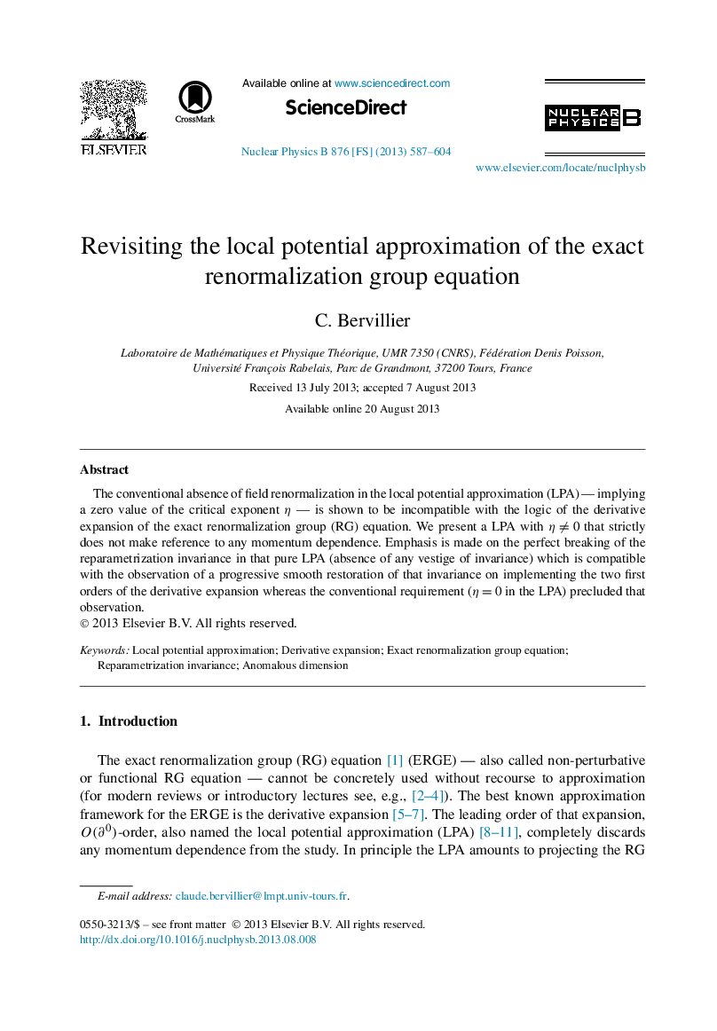 Revisiting the local potential approximation of the exact renormalization group equation