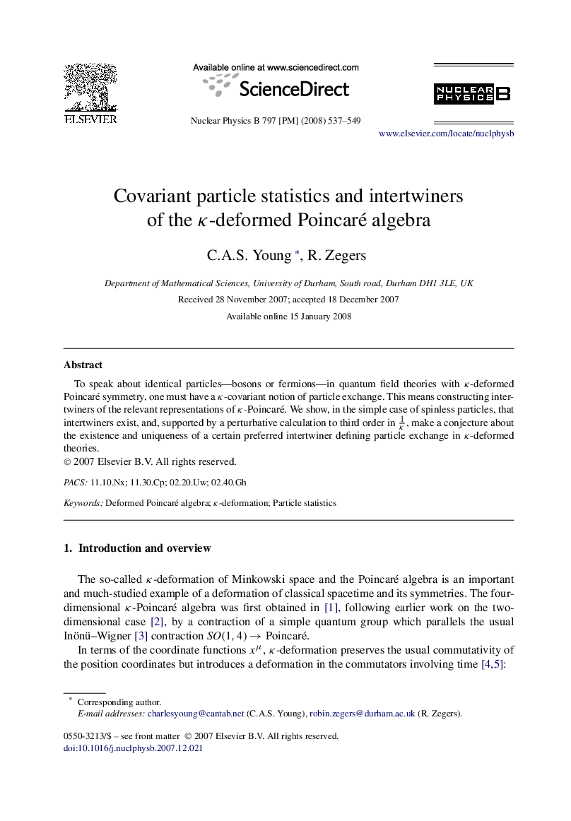 Covariant particle statistics and intertwiners of the Îº-deformed Poincaré algebra