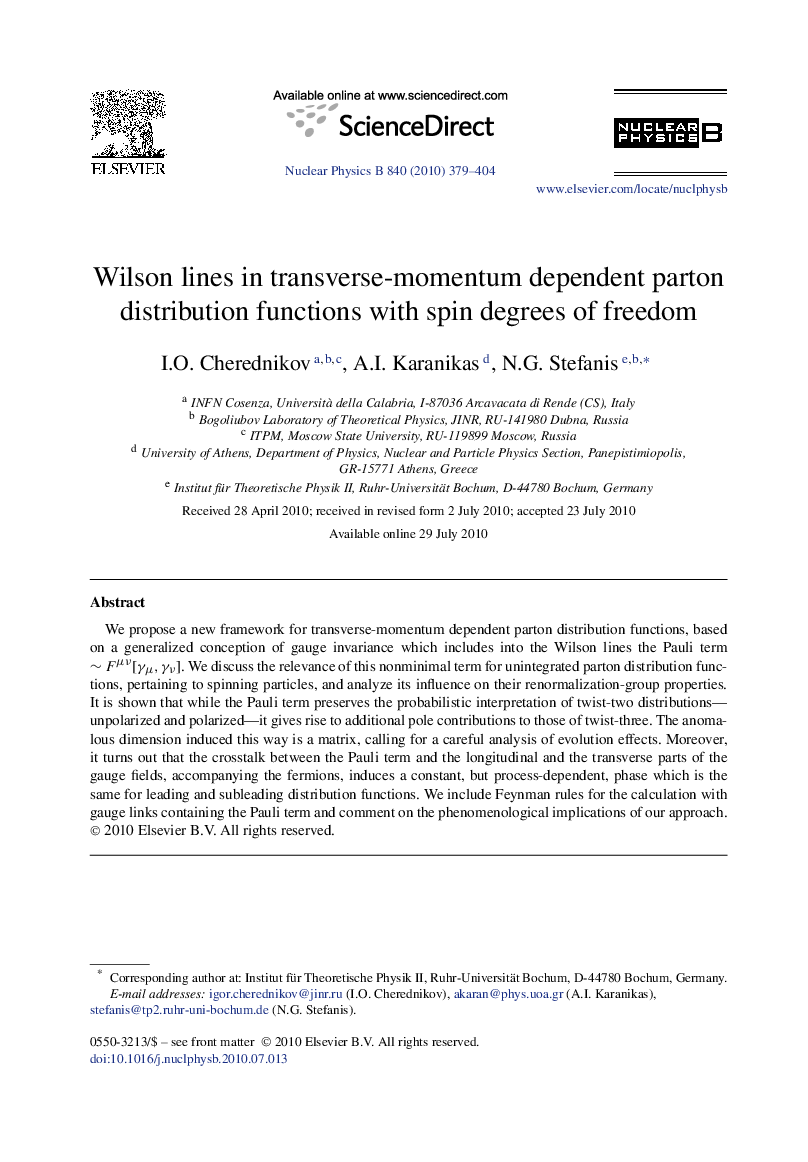 Wilson lines in transverse-momentum dependent parton distribution functions with spin degrees of freedom