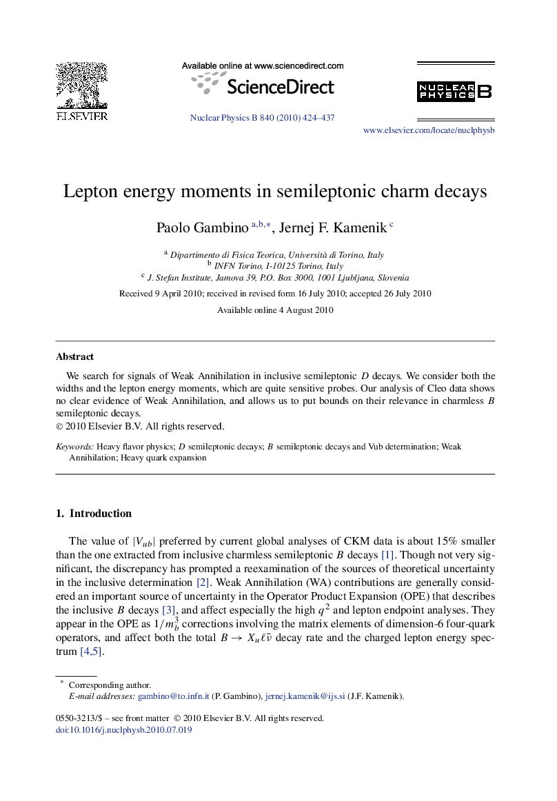 Lepton energy moments in semileptonic charm decays