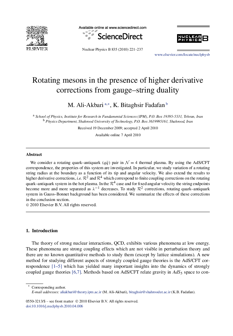 Rotating mesons in the presence of higher derivative corrections from gauge-string duality
