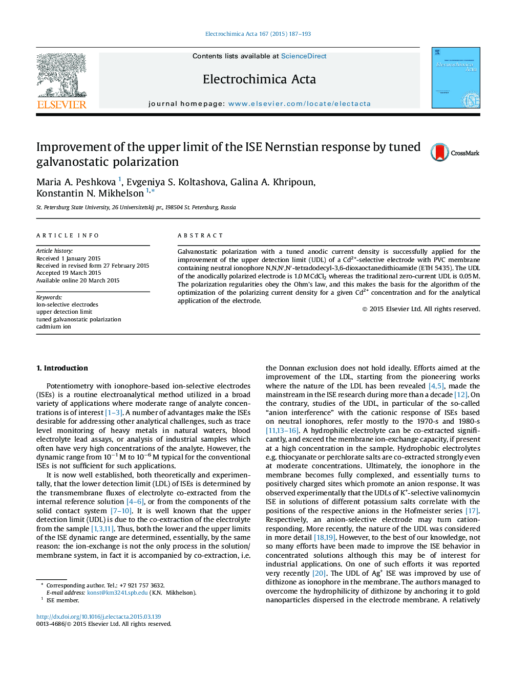 Improvement of the upper limit of the ISE Nernstian response by tuned galvanostatic polarization