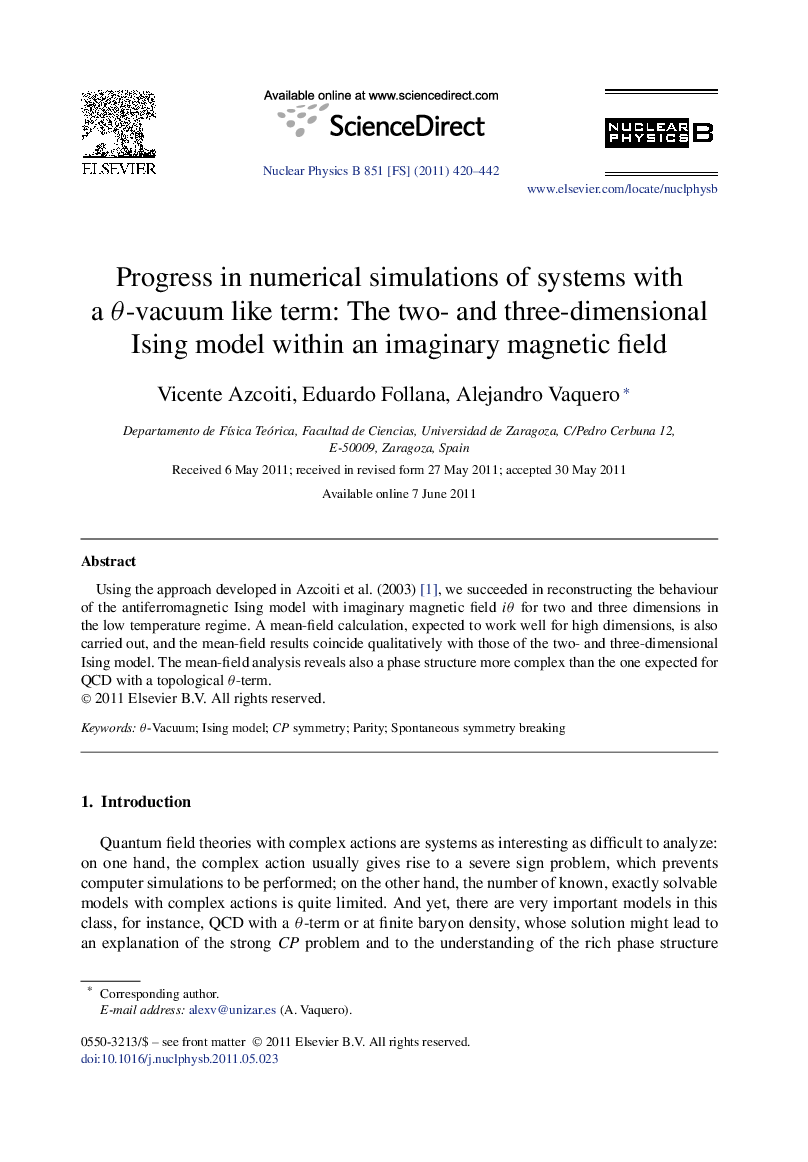 Progress in numerical simulations of systems with a θ-vacuum like term: The two- and three-dimensional Ising model within an imaginary magnetic field