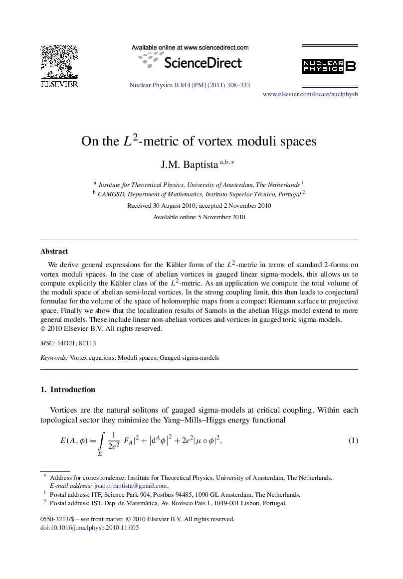 On the L2L2-metric of vortex moduli spaces