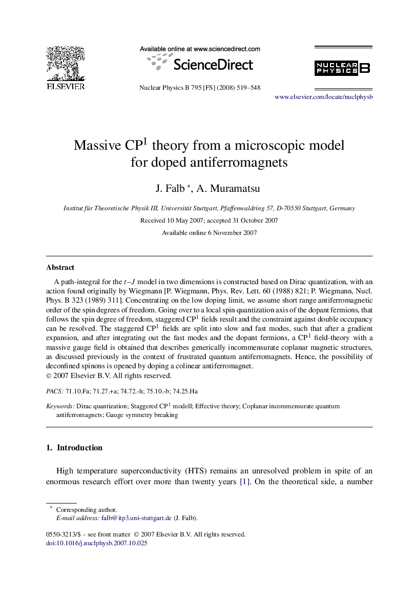 Massive CP1 theory from a microscopic model for doped antiferromagnets