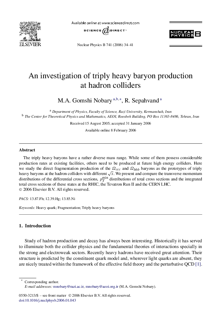 An investigation of triply heavy baryon production at hadron colliders