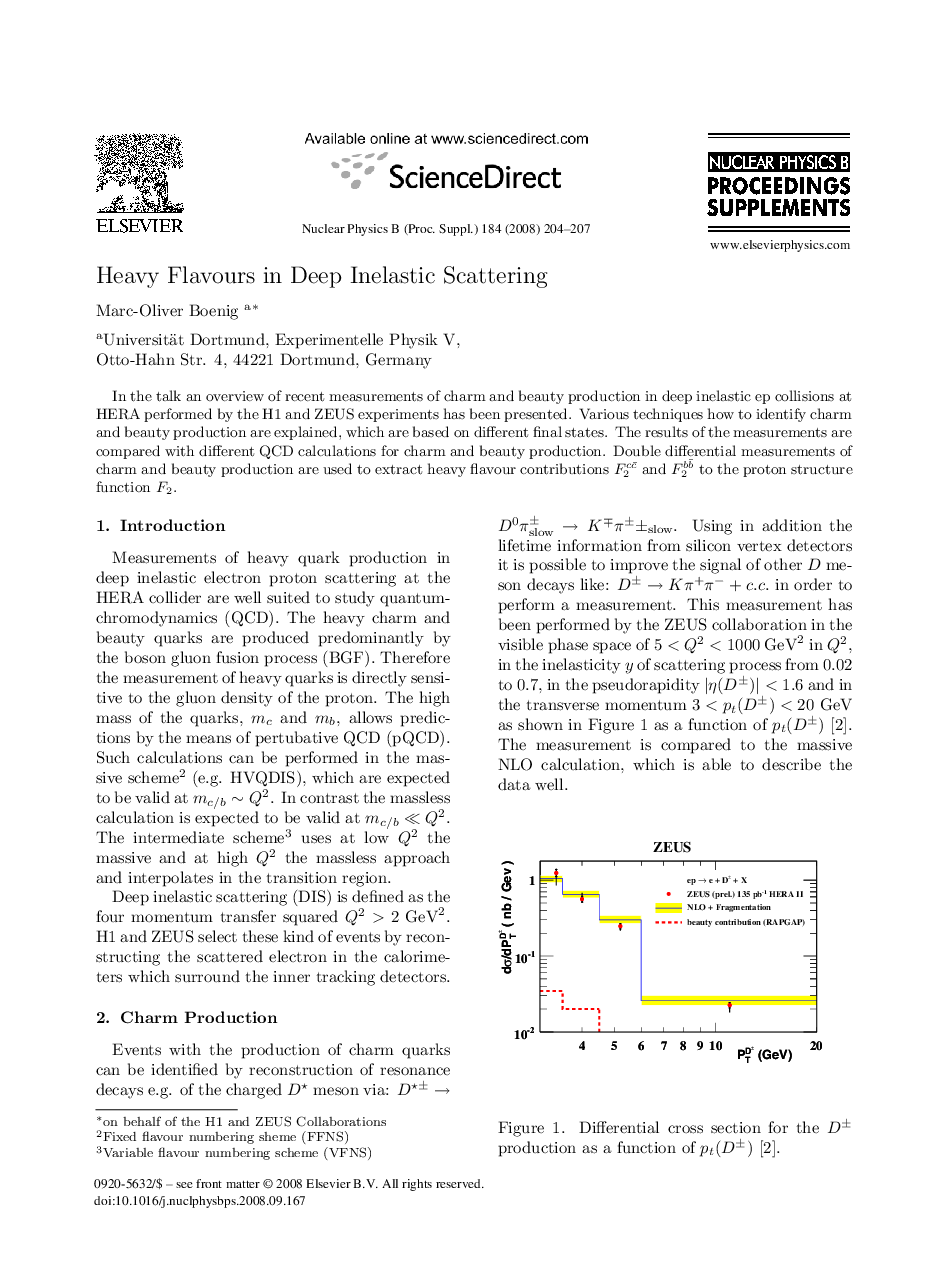 Heavy Flavours in Deep Inelastic Scattering