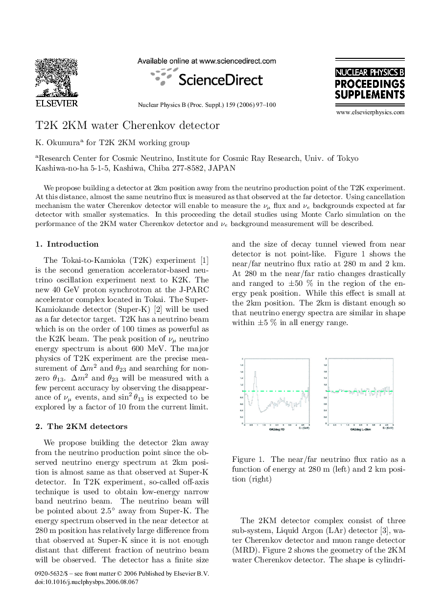 T2K 2KM water Cherenkov detector