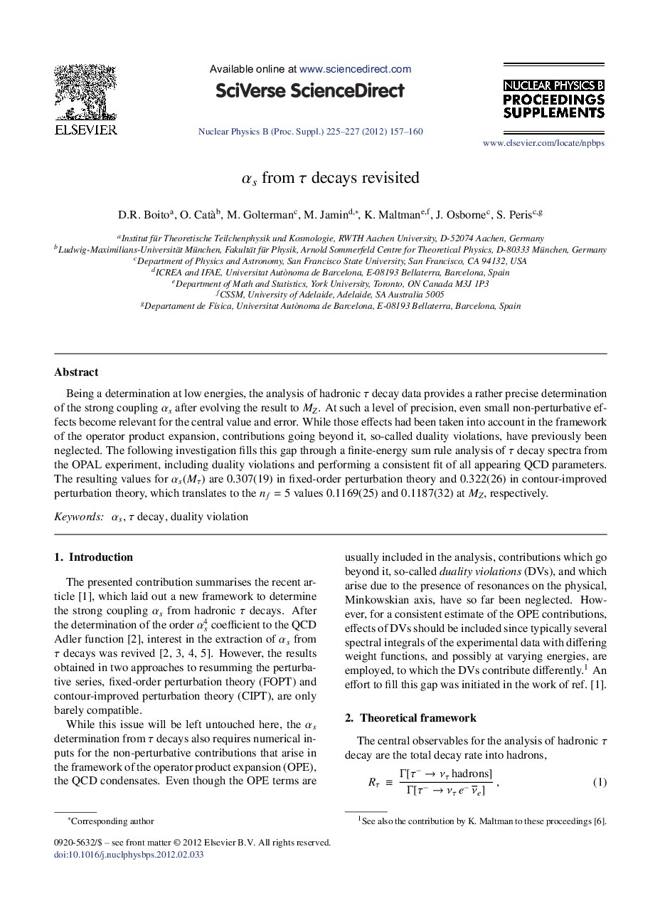 αs from τ decays revisited