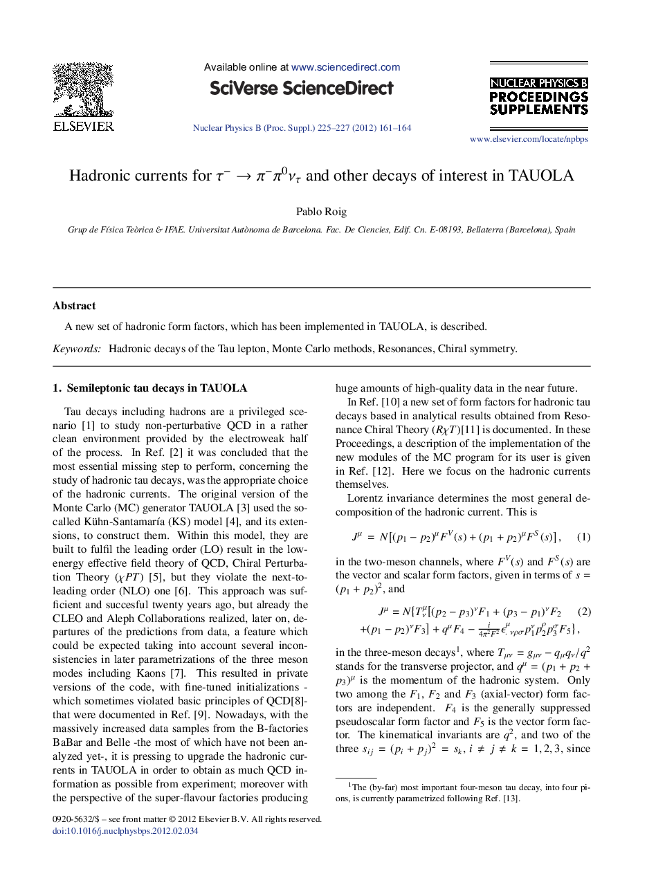 Hadronic currents for τ−→π−π0ντ and other decays of interest in TAUOLA