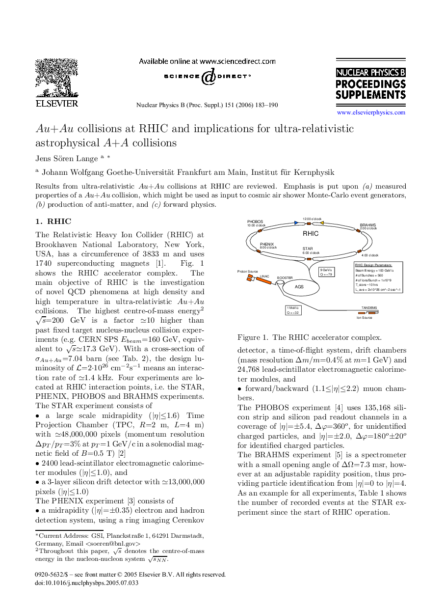 Au+Au collisions at RHIC and implications for ultra-relativistic astrophysical A+A collisions