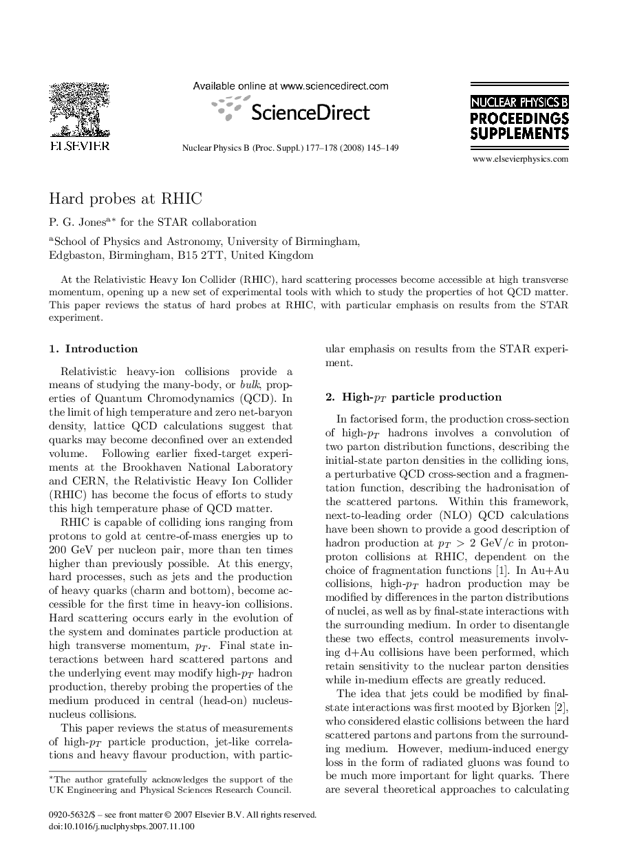 Hard probes at RHIC