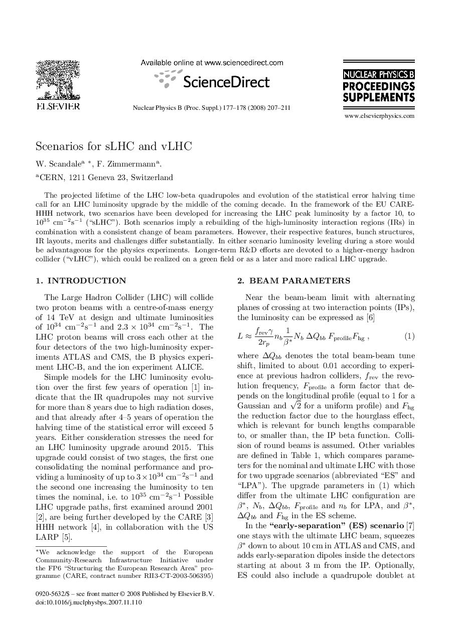 Scenarios for sLHC and vLHC