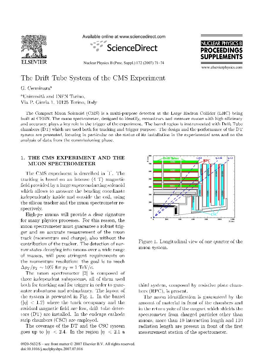 The Drift Tube System of the CMS Experiment