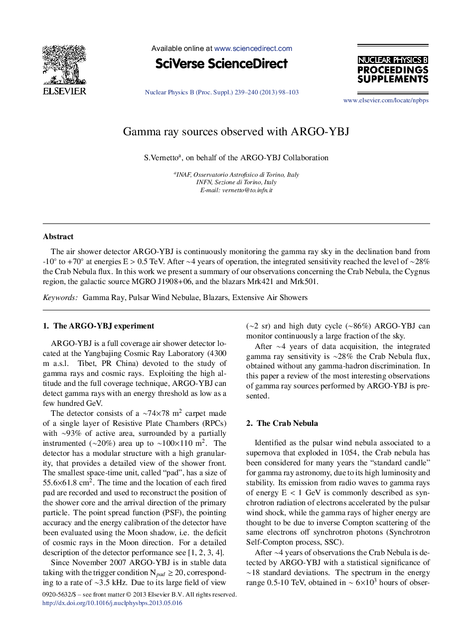 Gamma ray sources observed with ARGO-YBJ