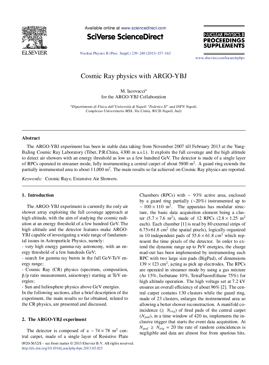 Cosmic Ray physics with ARGO-YBJ