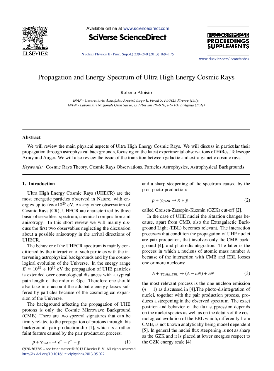 Propagation and Energy Spectrum of Ultra High Energy Cosmic Rays