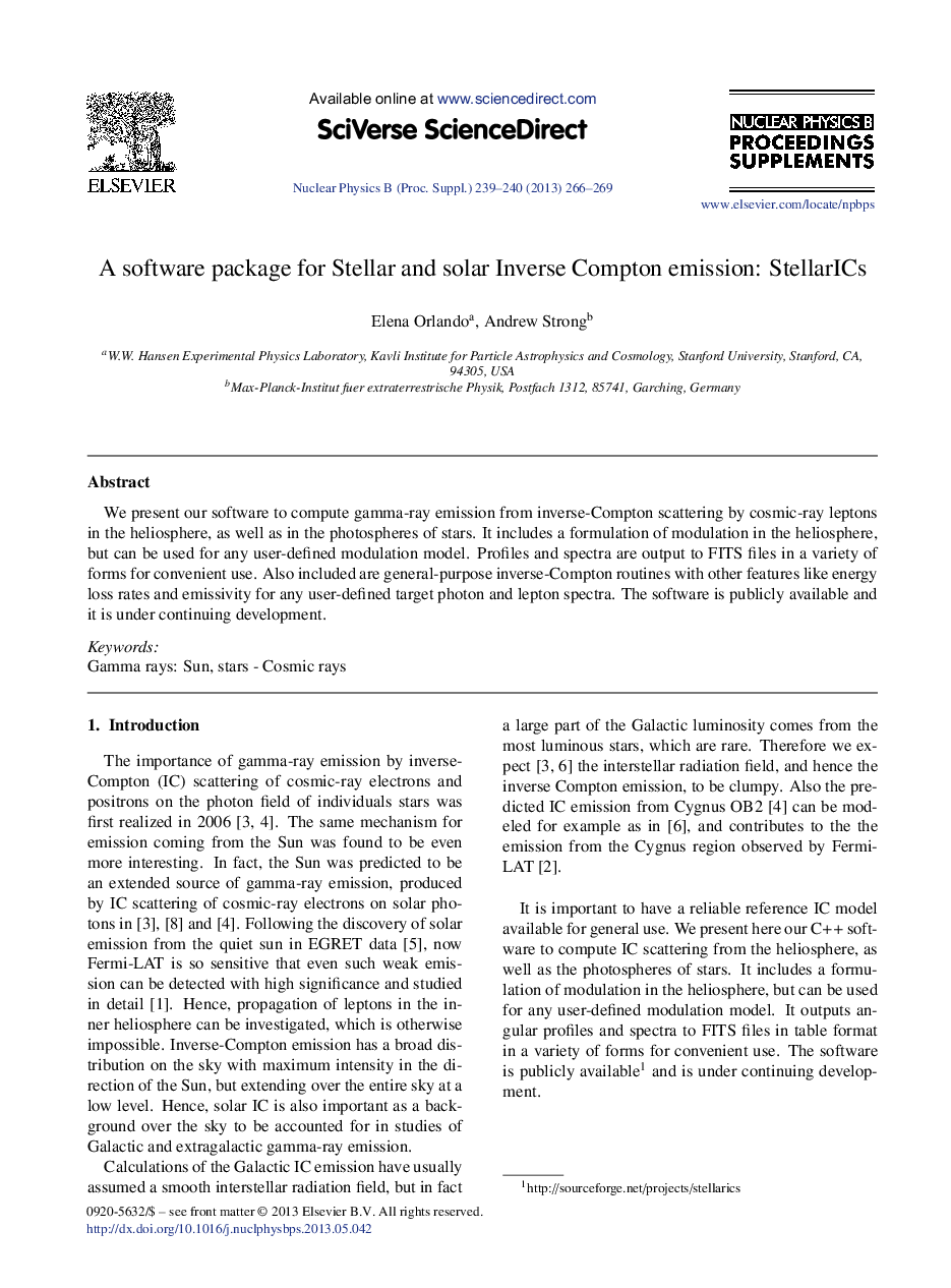 A software package for Stellar and solar Inverse Compton emission: StellarICs