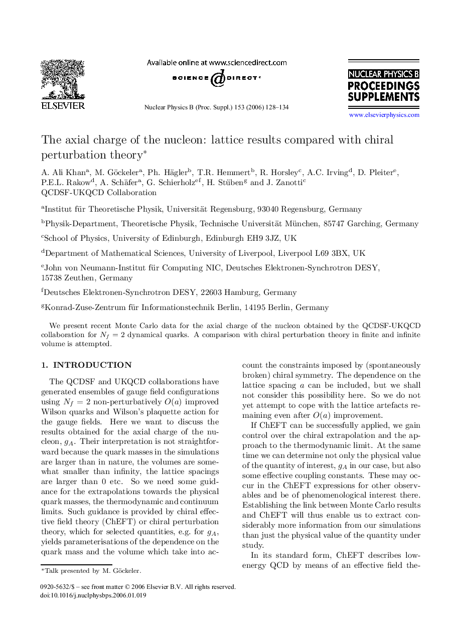 The axial charge of the nucleon: lattice results compared with chiral perturbation theory ⁎