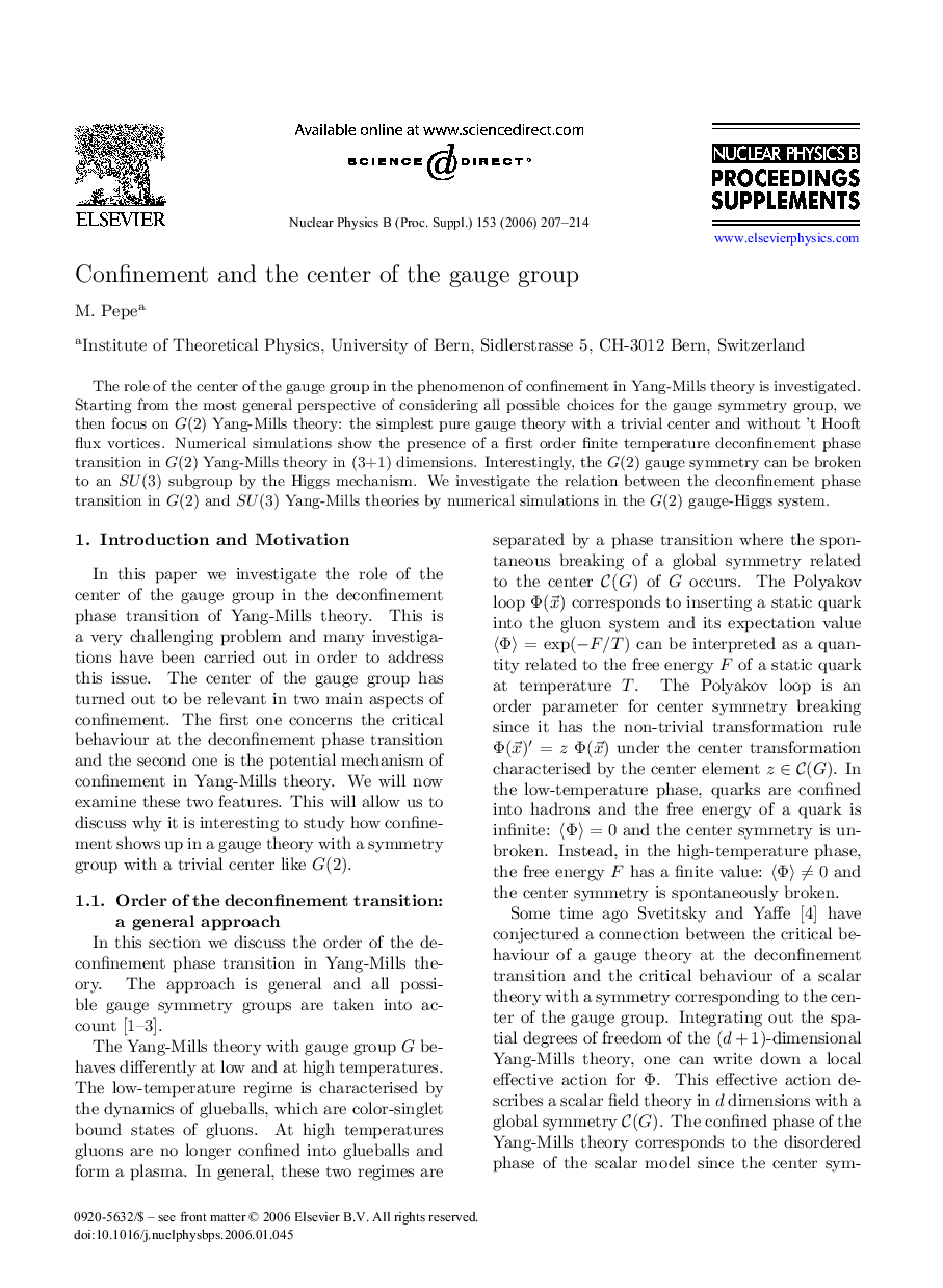 Confinement and the center of the gauge group