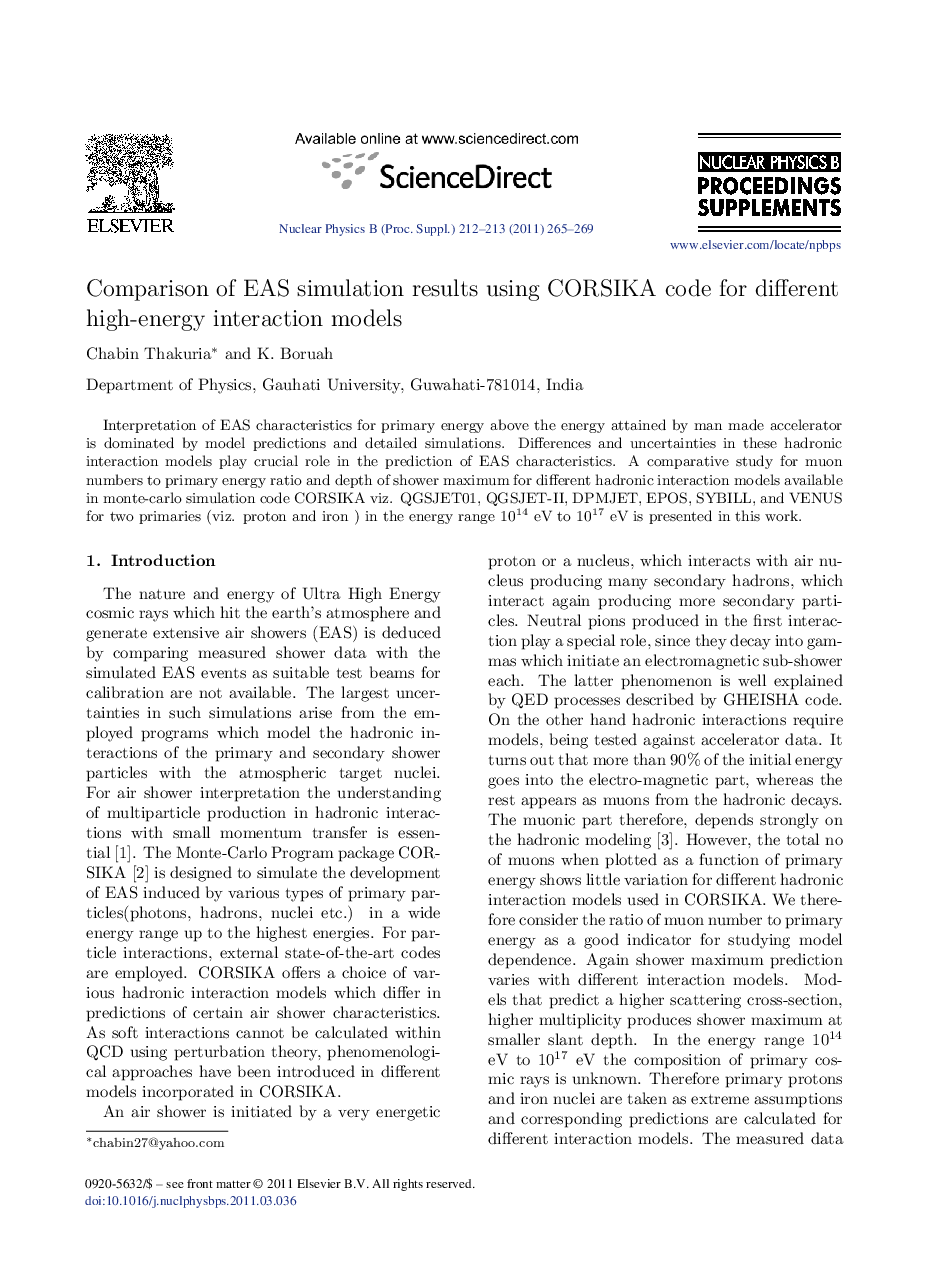 Comparison of EAS simulation results using CORSIKA code for different high-energy interaction models