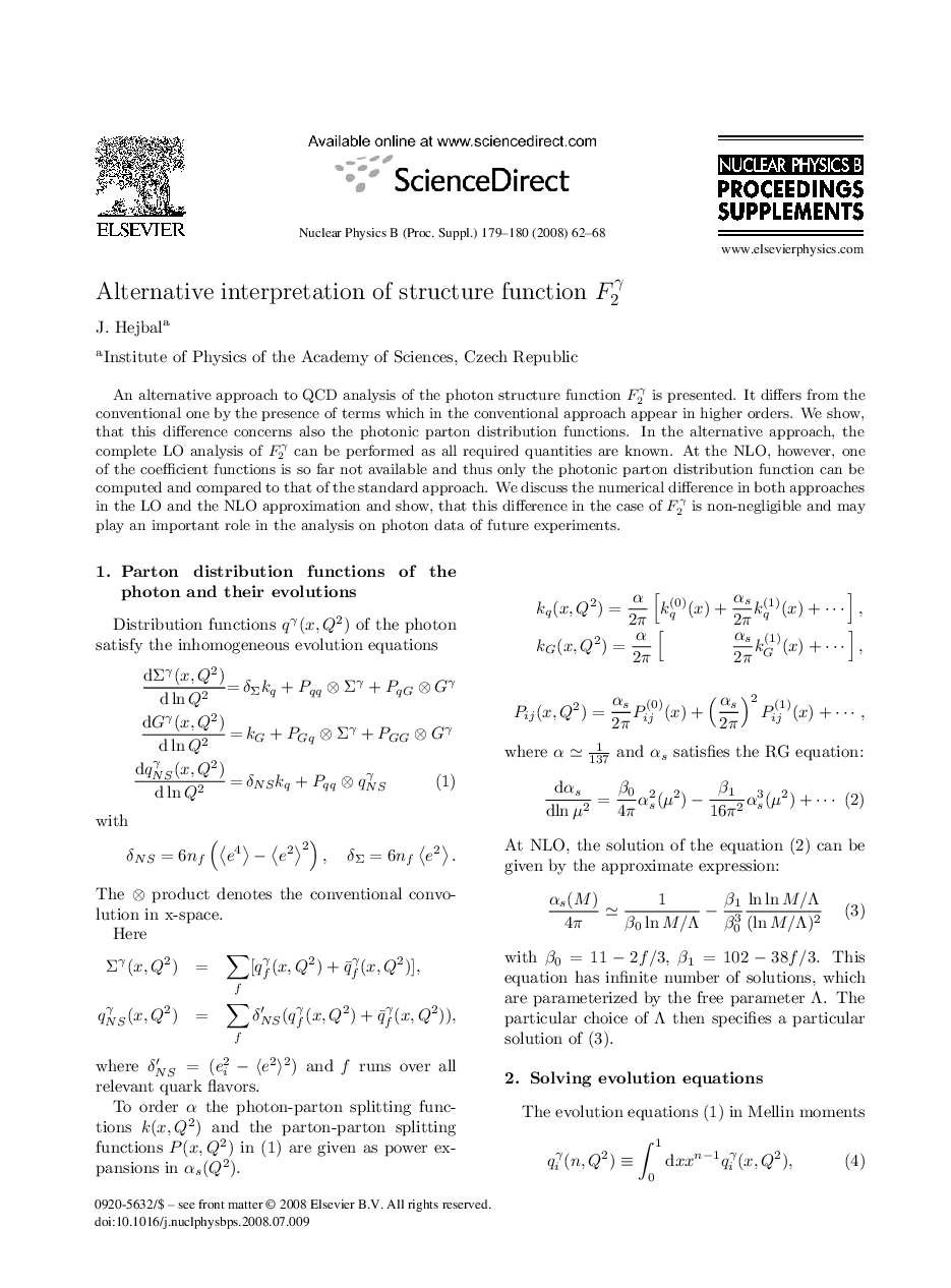 Alternative interpretation of structure function 