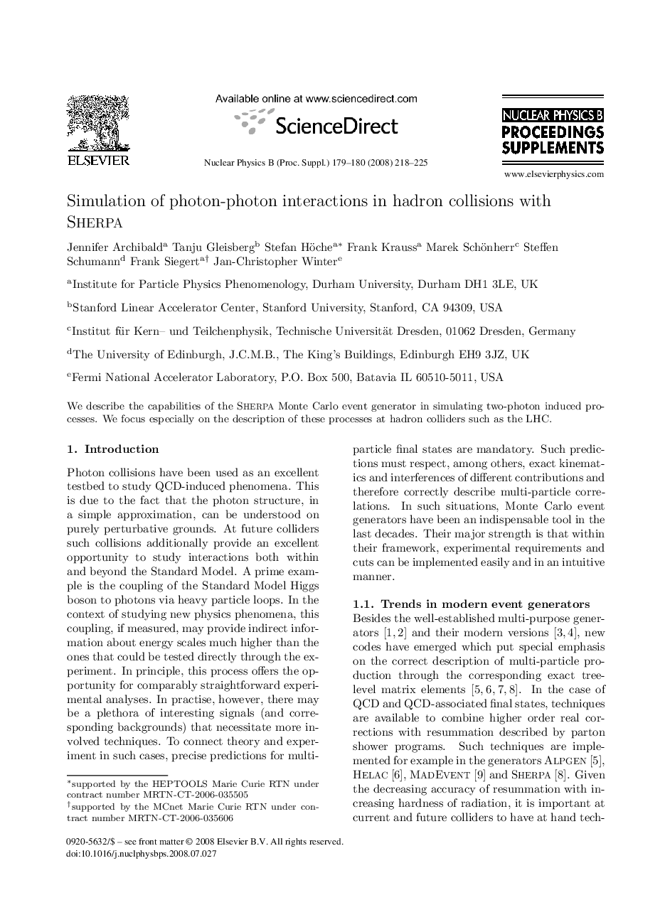 Simulation of photon-photon interactions in hadron collisions with Sherpa