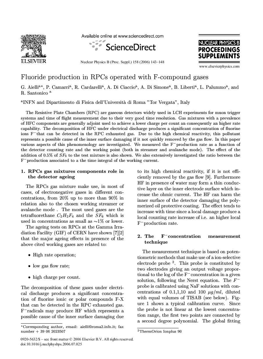 Fluoride production in RPCs operated with F-compound gases