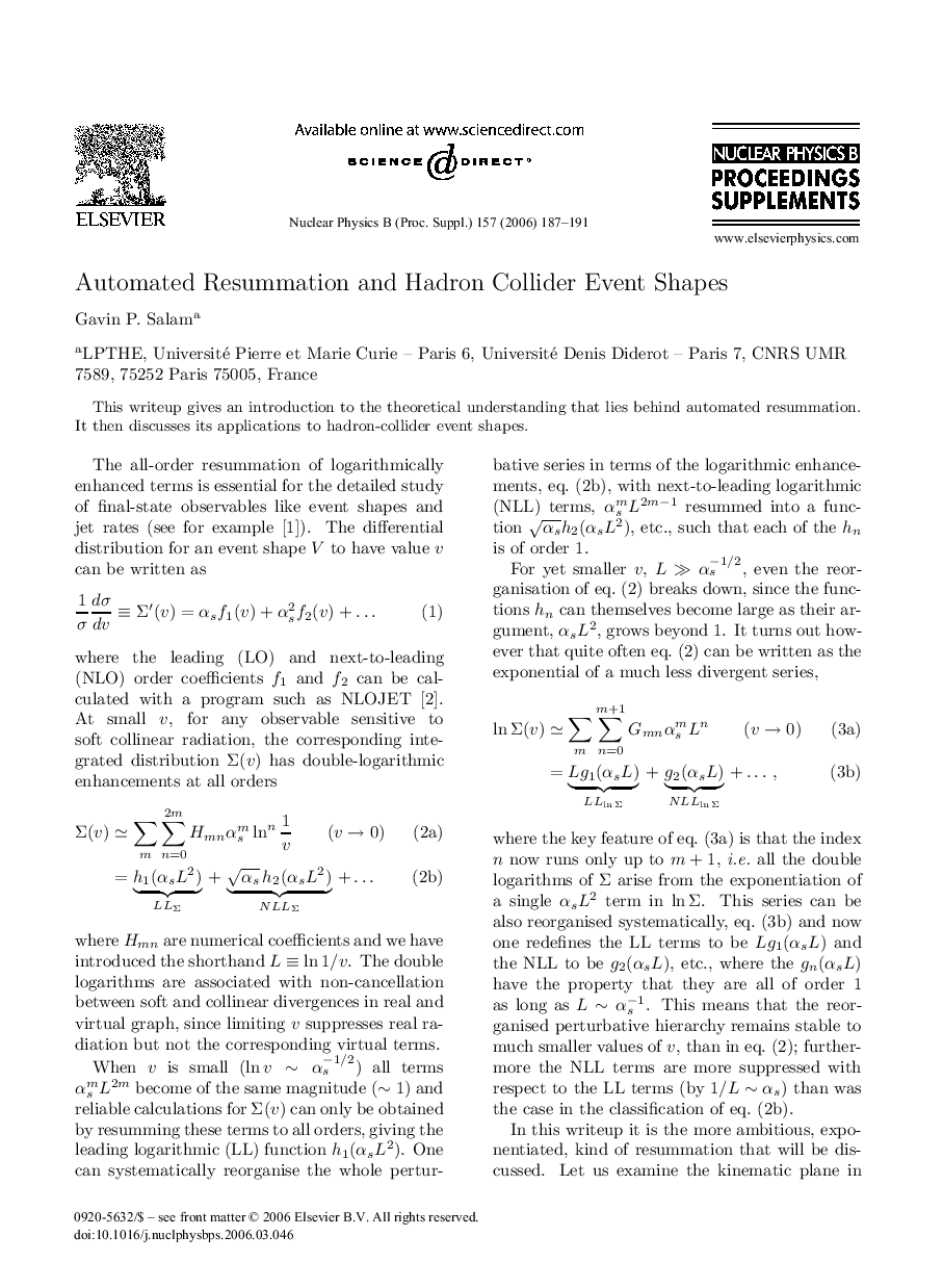 Automated Resummation and Hadron Collider Event Shapes