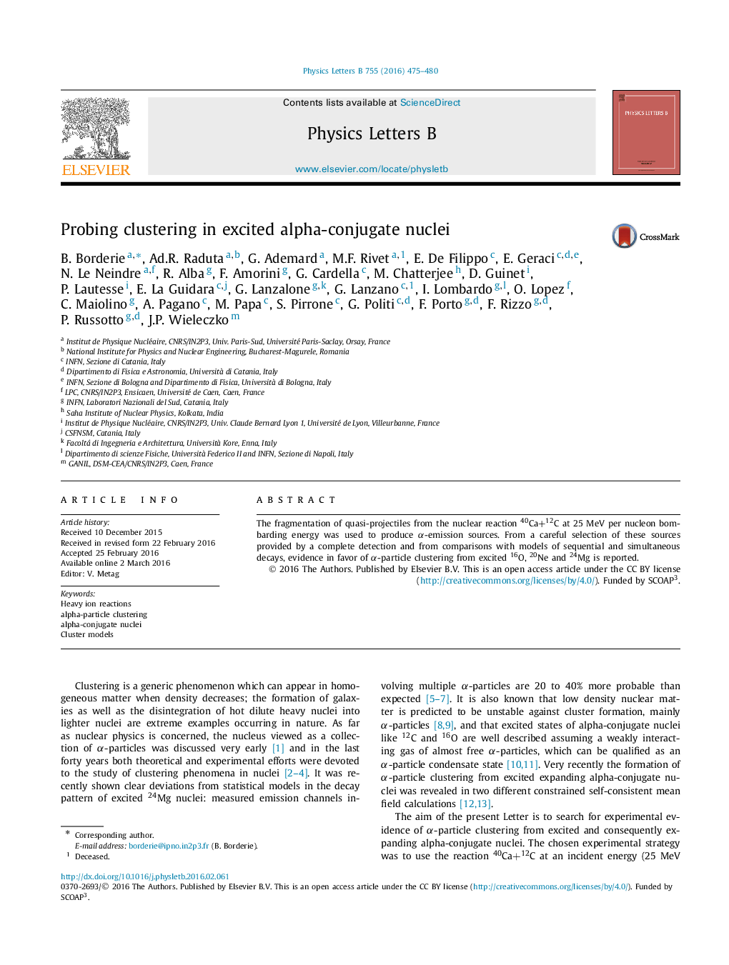 Probing clustering in excited alpha-conjugate nuclei