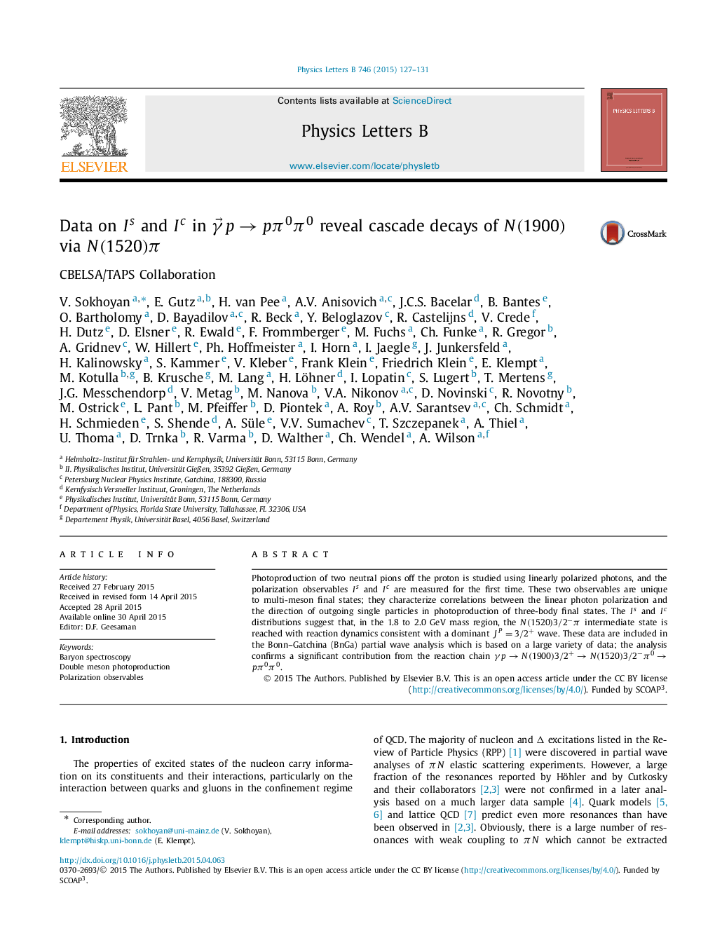 Data on IsIs and IcIc in γ→p→pπ0π0 reveal cascade decays of N(1900)N(1900) via N(1520)πN(1520)π