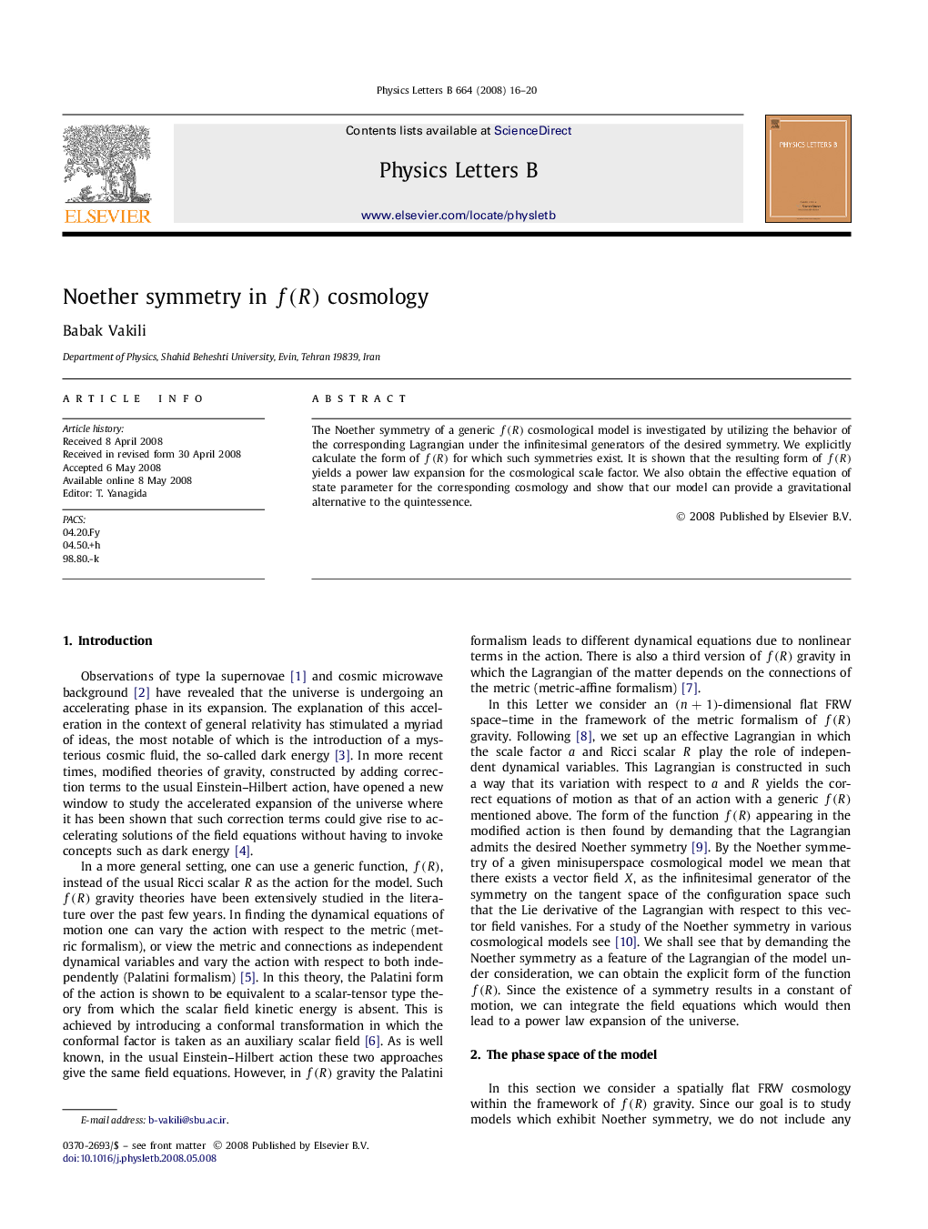 Noether symmetry in f(R)f(R) cosmology