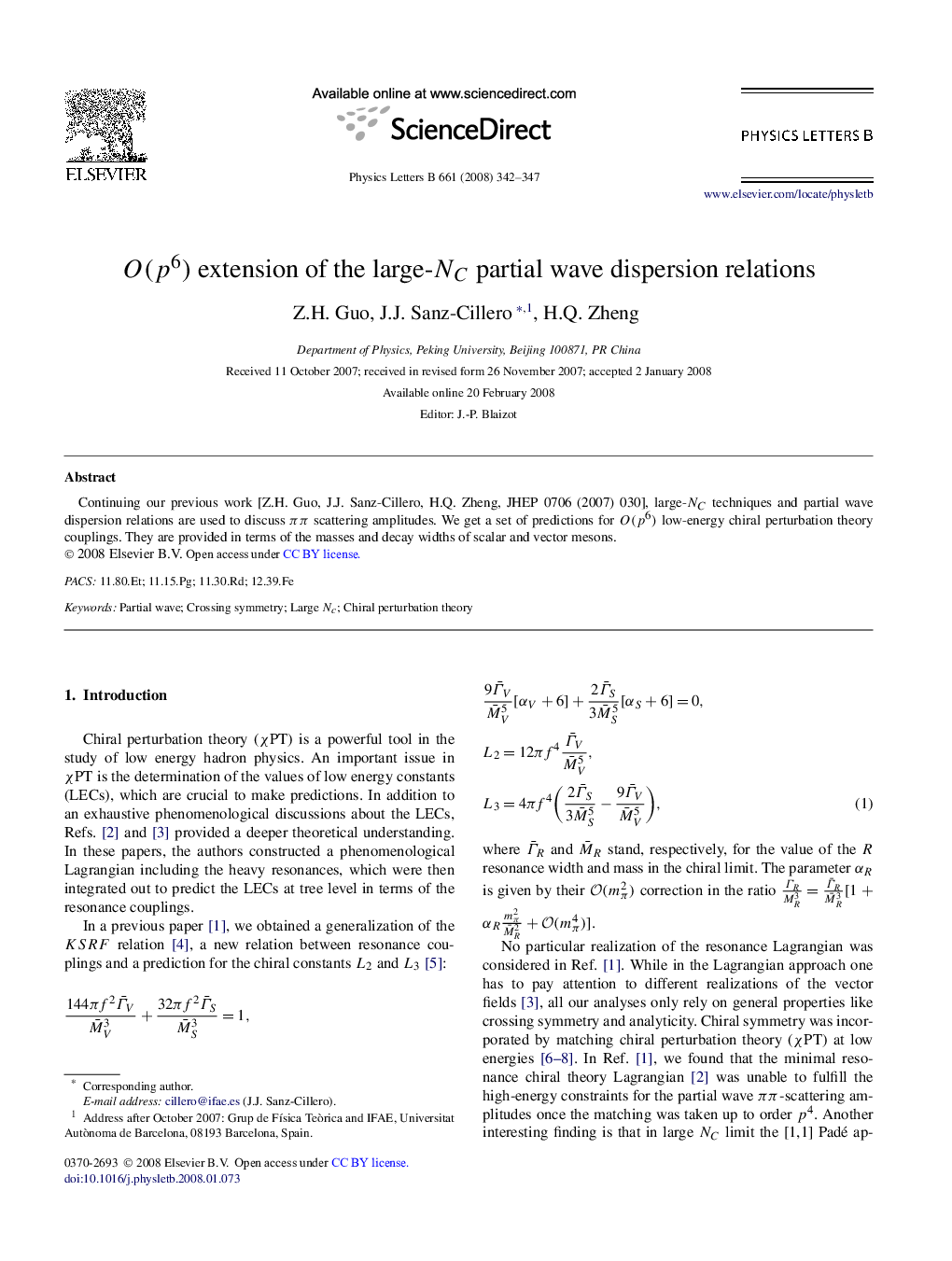 O(p6) extension of the large-NC partial wave dispersion relations