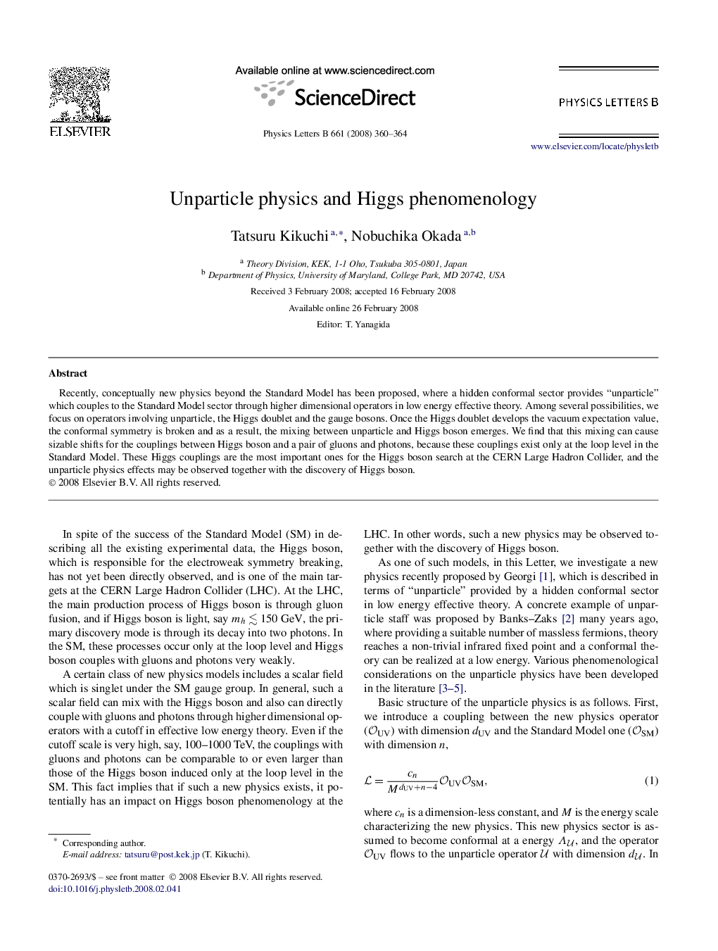 Unparticle physics and Higgs phenomenology