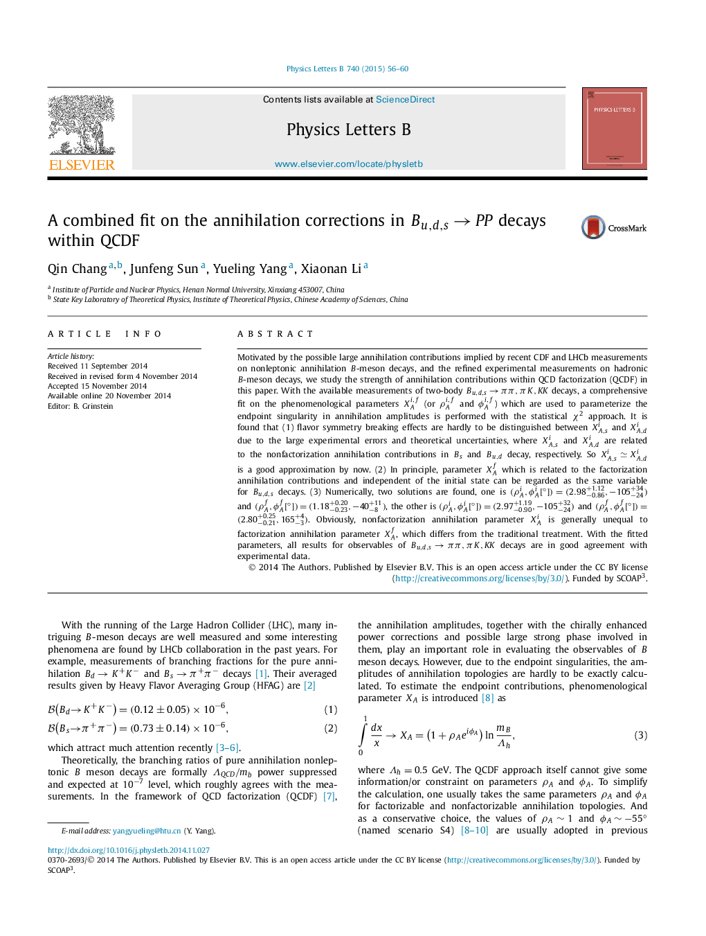 A combined fit on the annihilation corrections in Bu,d,s→PPBu,d,s→PP decays within QCDF