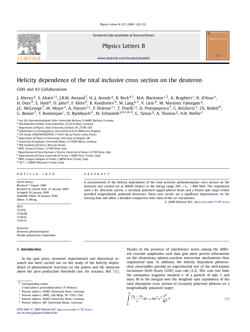 Helicity dependence of the total inclusive cross section on the deuteron