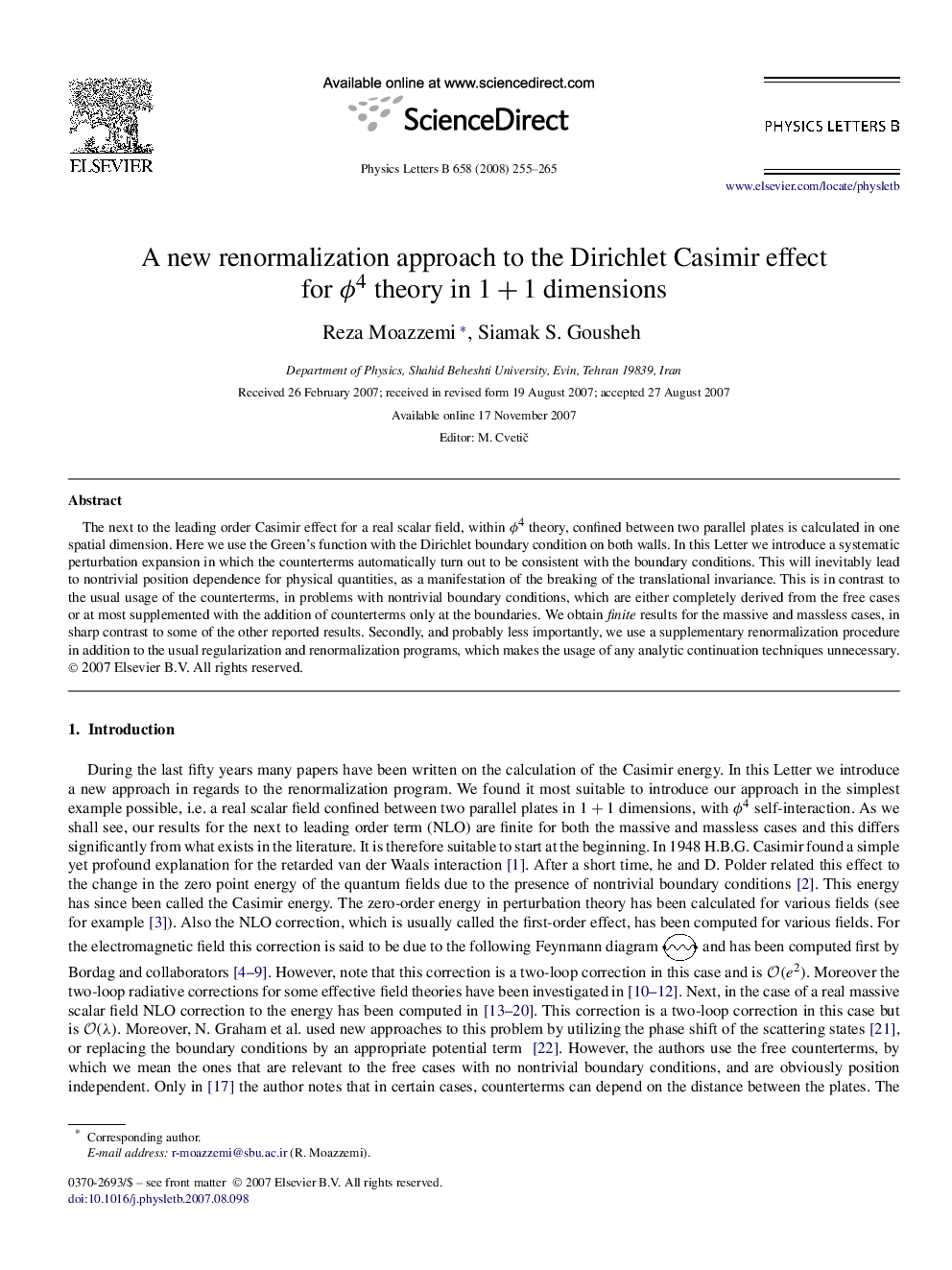 A new renormalization approach to the Dirichlet Casimir effect for Ï4 theory in 1+1 dimensions