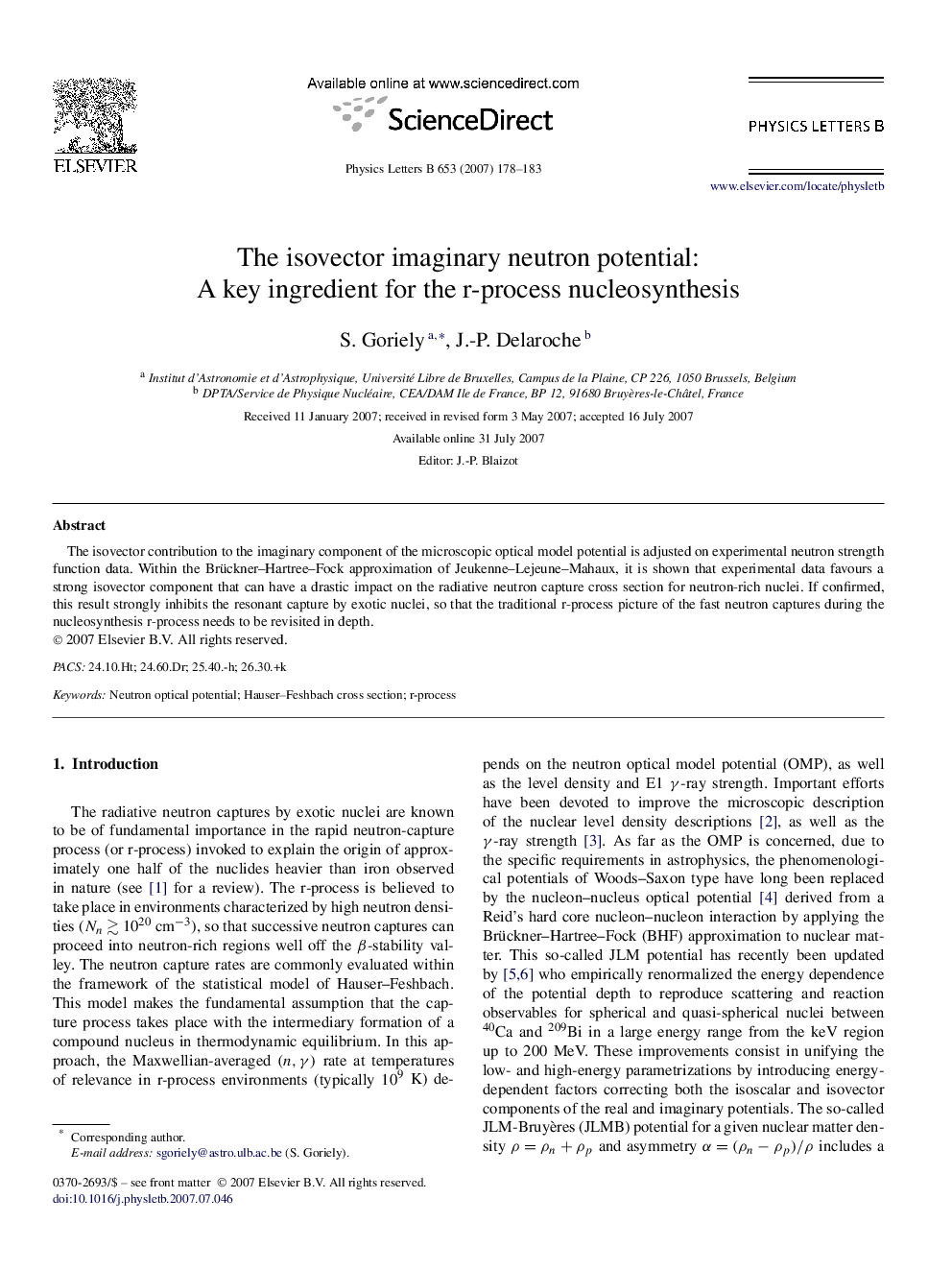 The isovector imaginary neutron potential: A key ingredient for the r-process nucleosynthesis