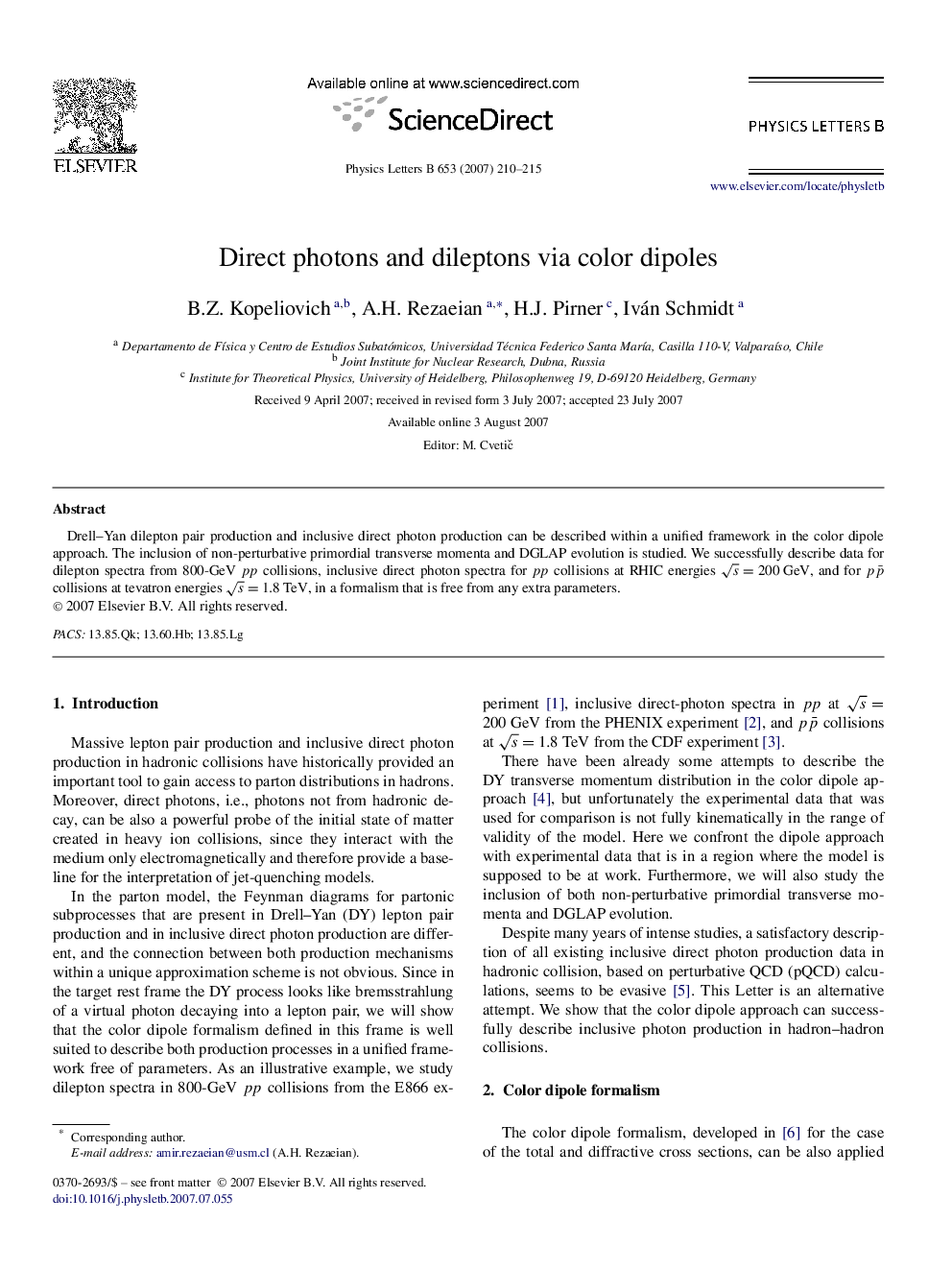 Direct photons and dileptons via color dipoles