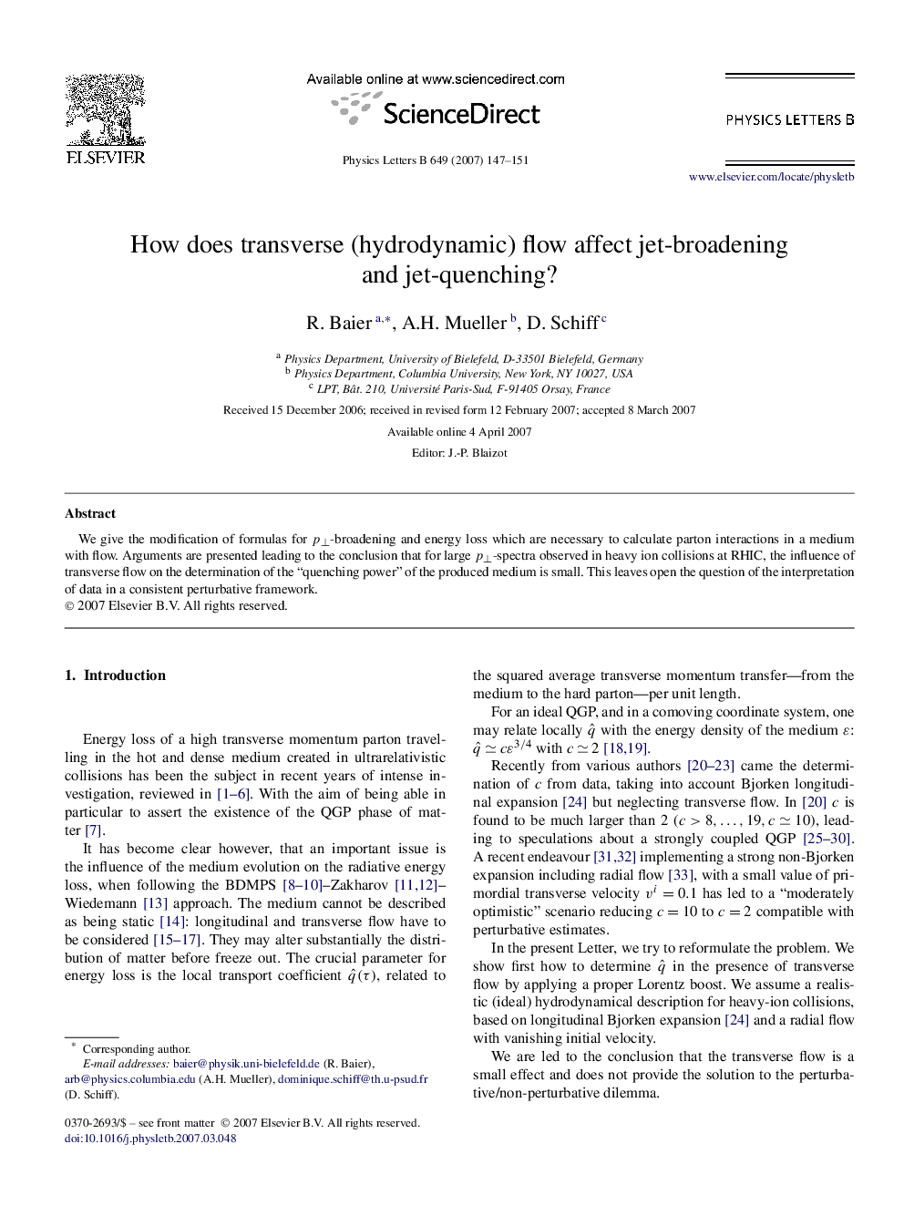 How does transverse (hydrodynamic) flow affect jet-broadening and jet-quenching?