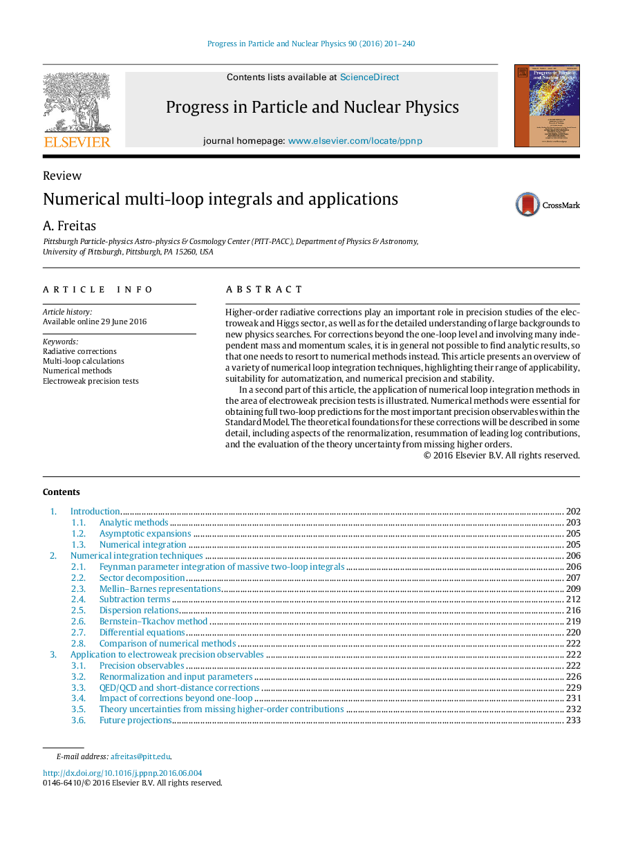 Numerical multi-loop integrals and applications